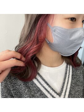 テクライズ 豊橋店(TECHRISE) ☆シルバーベージュ、ピンクイヤリングカラー、インナーカラー☆