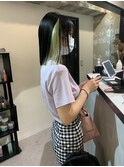 Y176_インナーカラー×ミントグリーン