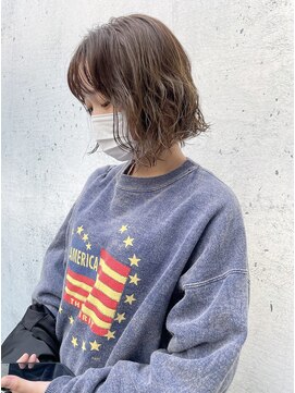 カフ(CAF) 【CAF 照下 ニュアンスミニボブパーマ】