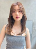 ACE 横浜　韓国風小顔ロング×ミルキーベージュ