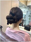 ゆるふわルーズシニヨン♪