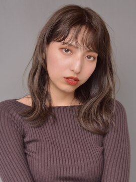 シーン(SCENE) ウェーブヘア チョコレートブラウン 前髪カール【天神/今泉】