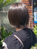 ナカオコアフュール(NAKAO COIFFURE)&nbsp;丸みショートボブ　ナチュラルレイヤー　髪質改善　グレージュ