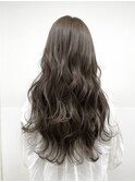 ロングレイヤーダークグレージュダークブラウン