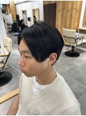メンズセンターパート清潔感ビジネス好感度モテ髪