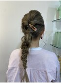 三つ編みアレンジ