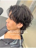 シャドウパーマゆるふわショコラブラウン