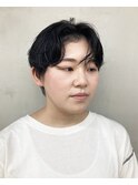ショートパーマナチュラルパーマ癖毛風パーマハンサムショート