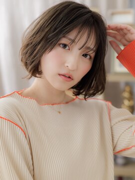 カバーヘア ブリス 上尾西口店(COVER HAIR bliss) ゆるふわデジタルパーマくせ毛風エアリーボブa上尾20代30代40代