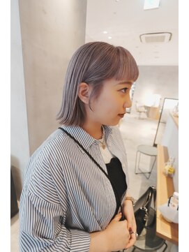 エル バイ ゼノン ビューティー(L by ZENON BEAUTY) 切りっぱなしボブ　ワイドバング　阿倍野