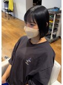 ミニボブ×ストレートパーマ