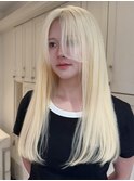 14637ホワイトアッシュ抜きっぱなしブリーチホワイトブロンド