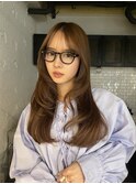 ロングレイヤーカットブラウン