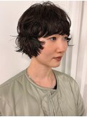 curly short bob