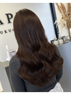 ラピステン 福岡天神 大名店(Lapis) ブリーチなし/チョコレートブラウン/エクステ/髪質改善