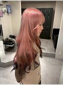18452渋谷_ハイトーンブリーチロングレイヤーアンブレラカラー