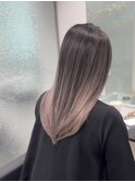 ミルキーピンクのバレイヤージュカラー