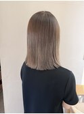 グレージュグラデーション × ワンレン