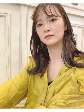 ヘアーアンドメイク シークタチカワ 立川店(Hair&Make Seek) 【SeeK小峯】フェザーバング ハイライトカラー ミルクベージュ