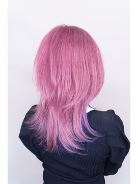 派手髪ウルフスタイル ピンク ムラサキインナーカラー L オブヘアーギンザ Of Hair Ginza のヘア カタログ ホットペッパービューティー