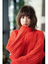 オースティン 調布アミックス(AUSTIN)&nbsp;大人かわいい前髪セシルカットココアブラウンフリンジウェーブ