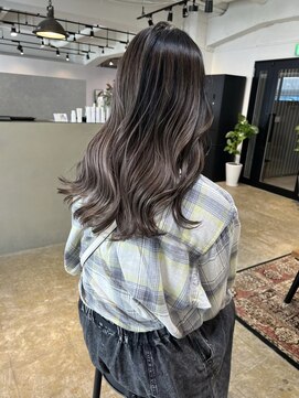 メリー オオサカ(Merly Osaka) 透明感やばい!暗髪バレイヤージュ_ash brown_