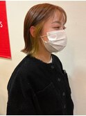 イヤリングカラーゴールドアッシュ外ハネコンパクトショート