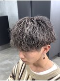 熊本メンズパーマ　MEN'S HAIR 波巻きスパイラル ブリーチ