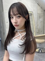 サイン 渋谷(SIGN)&nbsp;韓国ヘアーハッシュカットレイヤーカットグレージュブリーチ無し