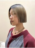 【近藤真帆】ボブ ミルクティーベージュ ダブルカラー