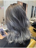 シルバーグレーカラー｜西葛西バレイヤージュ
