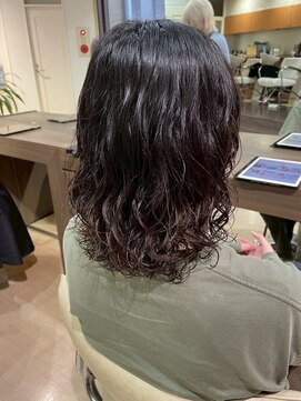ヘアサロン アウラ(hair salon aura) 盛岡駅レディースパーマショートパーマコテ巻き風パーマ30代40代