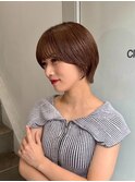 ショートカット/髪質改善縮毛矯正白髪ぼかしレイヤーカラーボブ