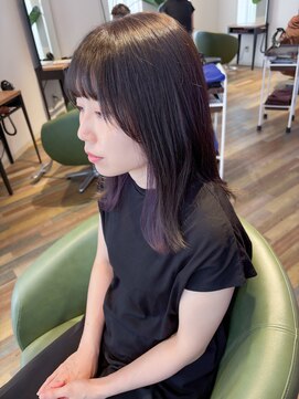ヘアースパリゾート リアン 燕三条店(Lien) くすみラベンダー_インナーカラー_