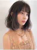 【大人ミディアムヘア】顔まわりレイヤー20代/30代