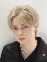 オーシャントーキョー 仙台(OCEAN TOKYO)&nbsp;ブリーチブロンドメンズセンターパートショート仙台