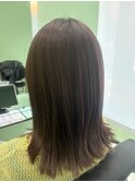 髪質改善カラーピンク◎春カラーくびれボブ