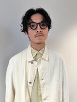 ワビ 本町店(wabi) ニュアンスパーマ×センターパート