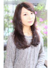 オトナ女子に！ダークピンクつやロング◎20代30代40代50代