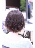 大人可愛いレイヤーボブ無造作スタイル艶サラプレミアムカラー