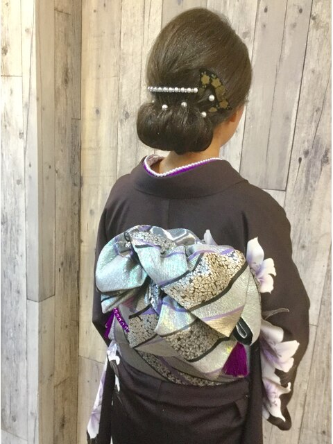 ヘアーセット 振袖の着付け