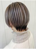 ハイライトグラデーションショート_マッシュショート_ba321791
