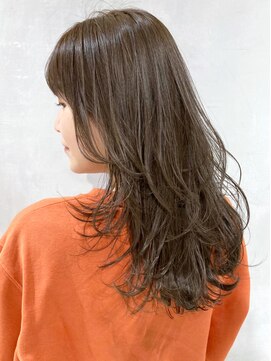 アイティーバイアルバム 八王子店(IT by ALBUM) ワンカールレイヤー_カーキグレージュフェザーバング_ba336791