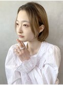 ボブスタイル_くびれヘアビタミンカラーメルティカラー_88501