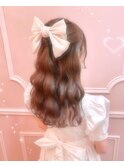 【ヘアセット】リボンが可愛い♪プリンセスハーフアップ♪