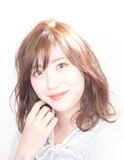 黒髪/グレーベージュ/レイヤーロング/前髪パーマ/銀座