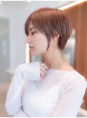 20代30代大人かわいい丸みショート似合わせカットシアカラー前髪