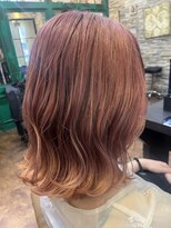 ヘアーラウンジ アンフィ 井土ヶ谷(Hair Lounge Anphi)&nbsp;【1ブリーチ】コーラルピンク