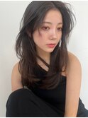 オンブレグレージュオリーブベージュくびれミディ大人美人