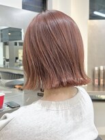 ラック 表参道(LUCK)&nbsp;ピンクベージュの切りっぱなしボブ